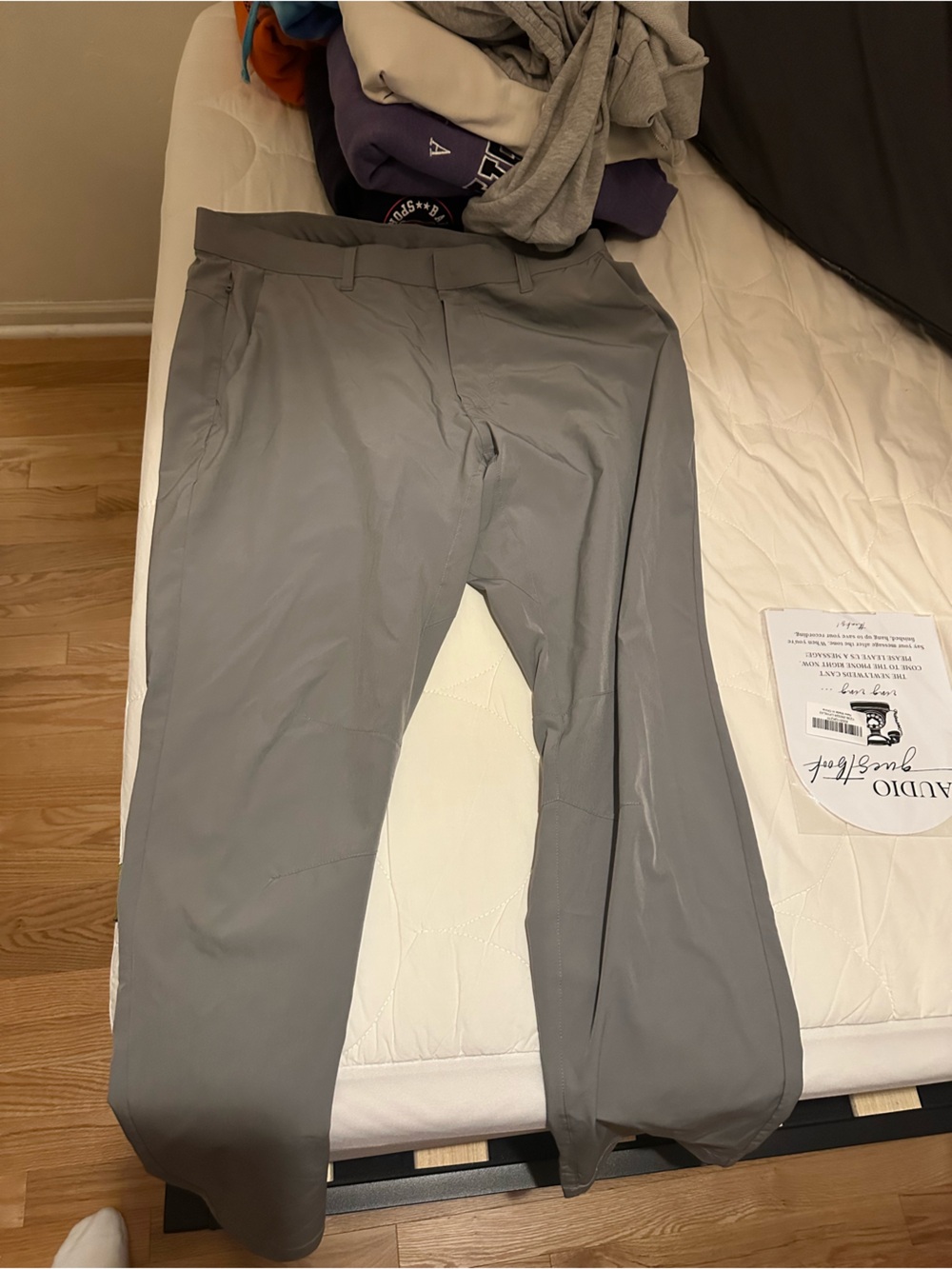 Fabletics Men's Gray Stretch Chino Pants